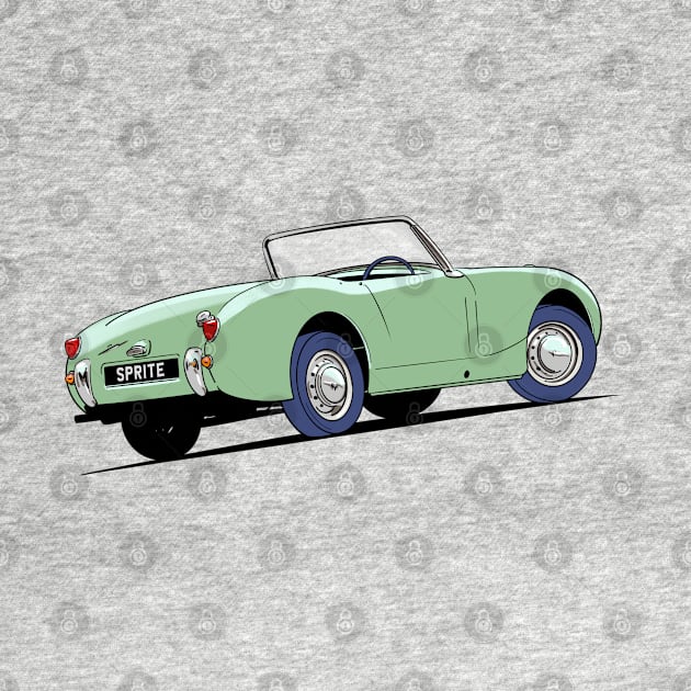 Austin Healey 'bug eye' Sprite in green by Webazoot